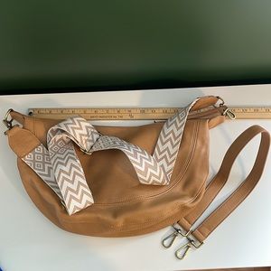 Anthropologie Urban Originals Luna Crossbody slouchy brown bag